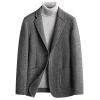 New herringbone double-sided wool suit for men, handcrafted wool casual suit, plus-size men's jacket for autumn and winter Item Picture